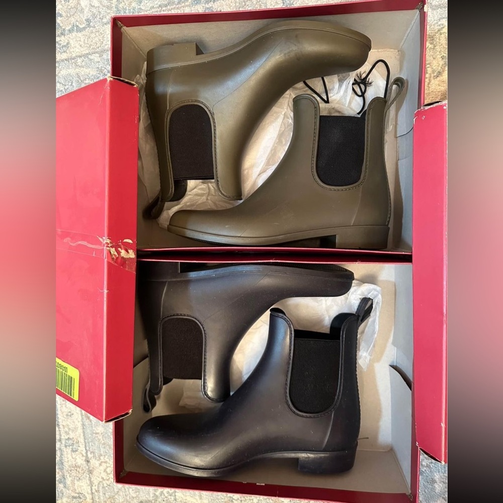 Merona water proof ankle boots 2 pairs size 7